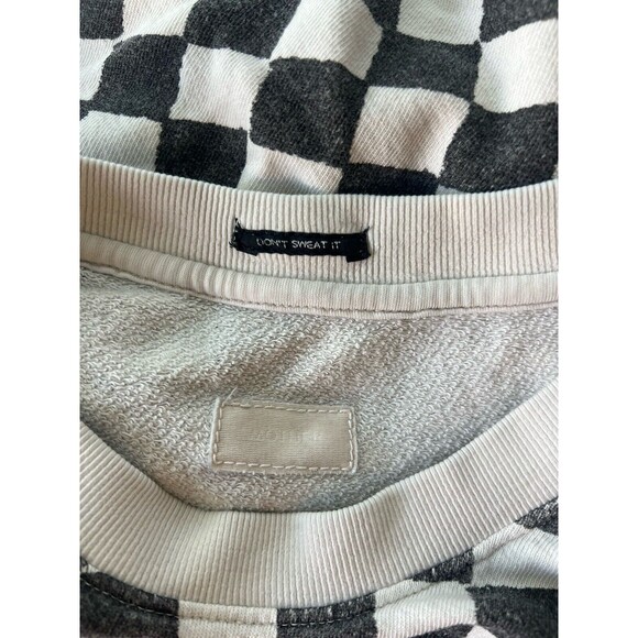 Mother Women's Black & White Checkered Pullover Sweatshirt Size L - Picture 8 of 10